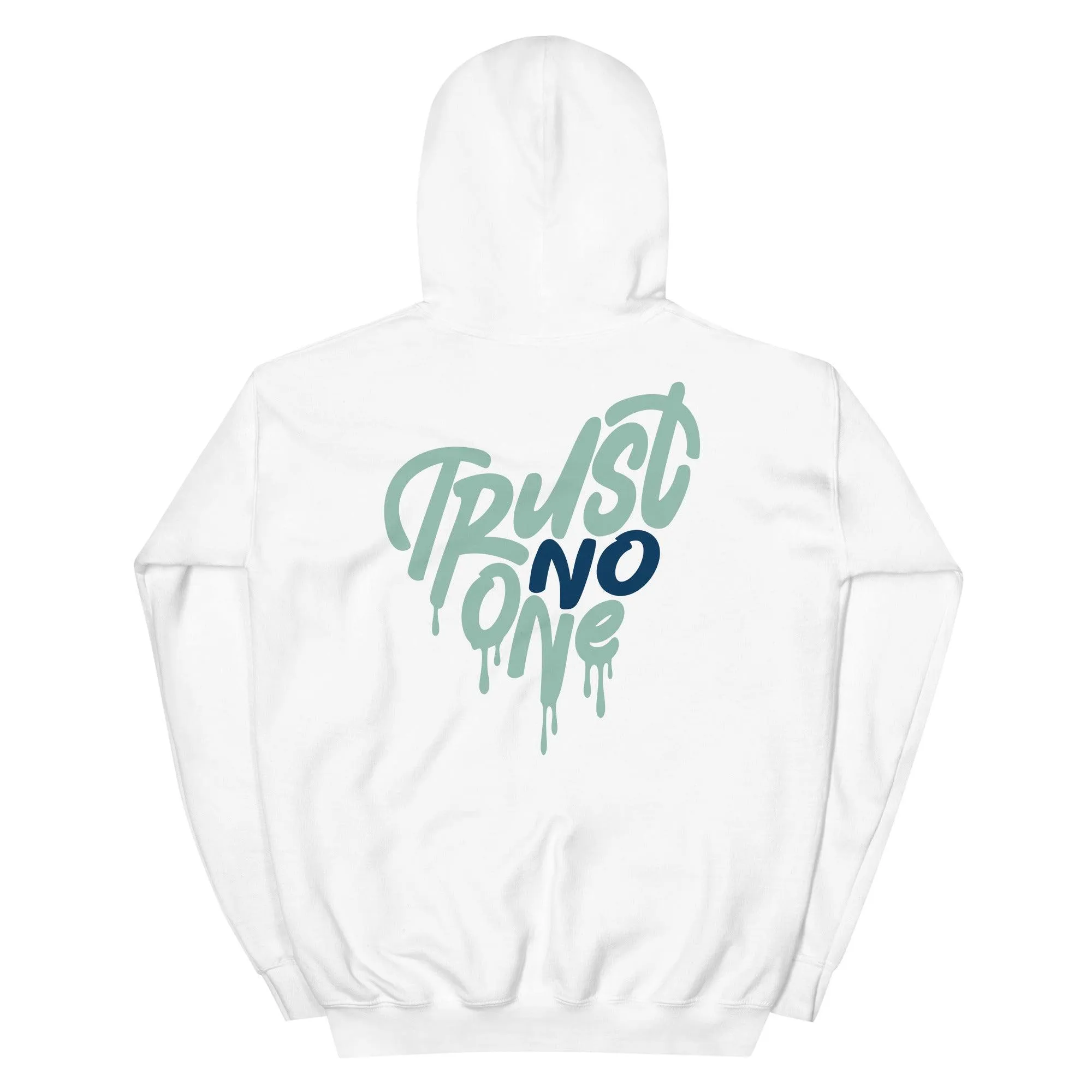 1 Mid Mystic Navy Mint Foam Hoodie Trust No One Heart