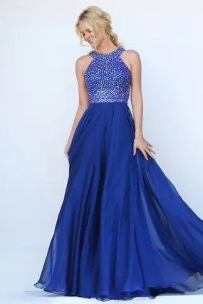 2024 Scoop Prom Dresses Chiffon With Beading A Line PQBB7282