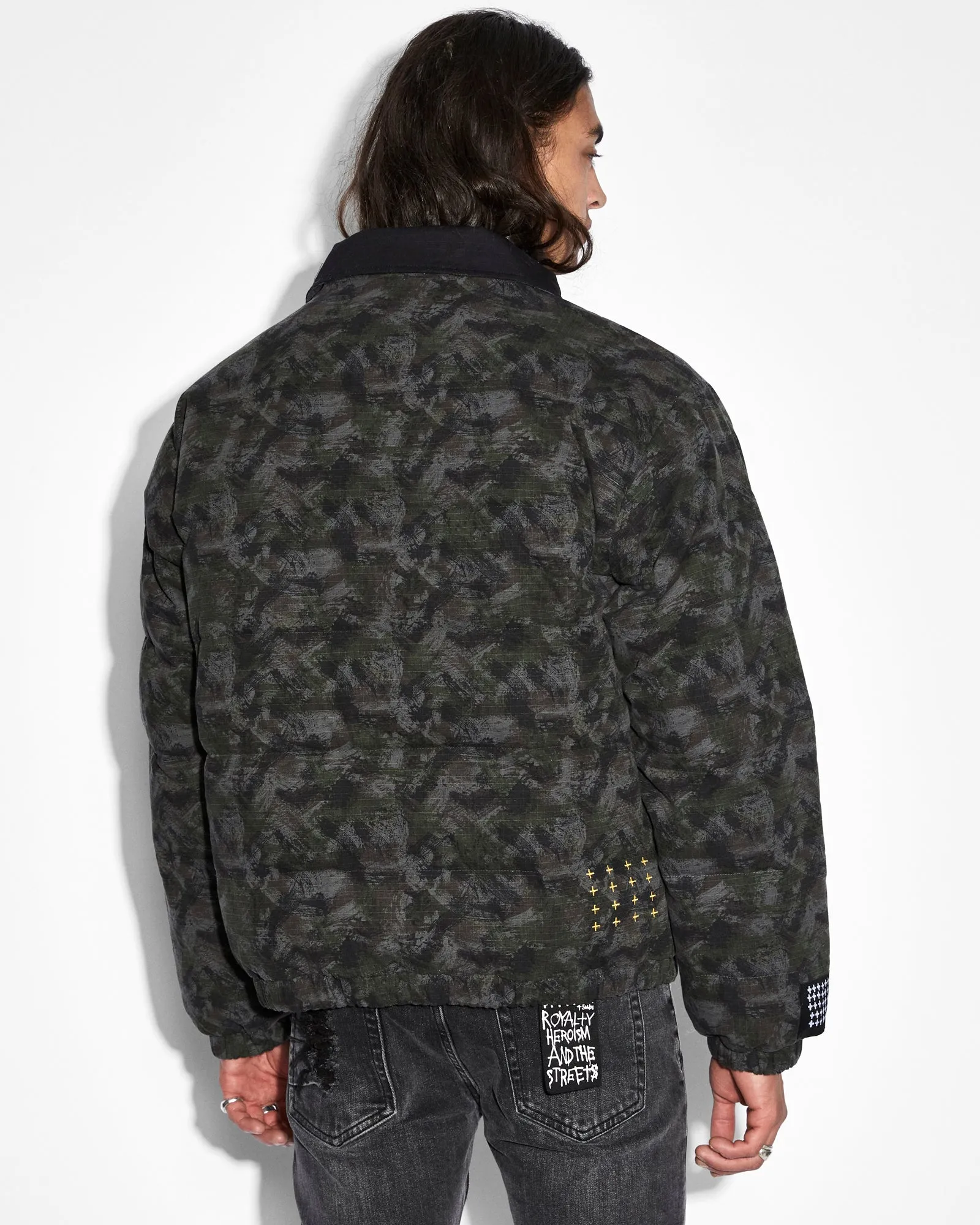 AMNESIA REVERSIBLE PUFFER JACKET CAMO