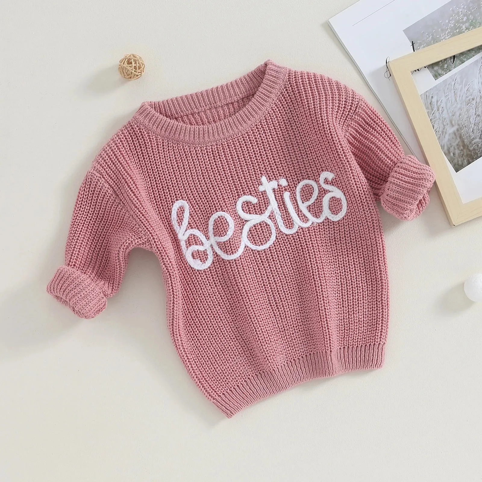 Baby (to 24M) Deluxe Girls Sweater - BESTIES