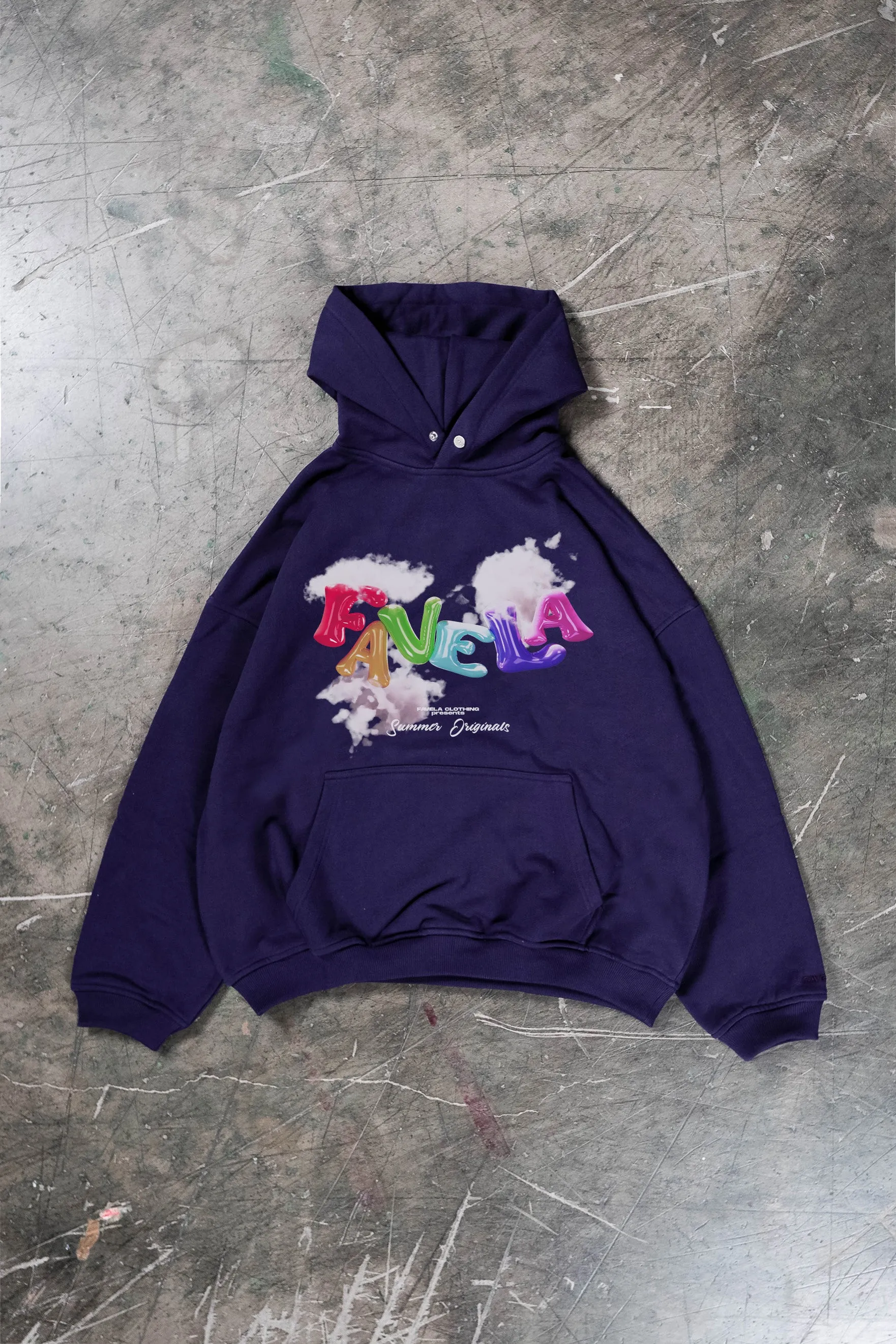 BALLOON PLUM SNAP BUTTON HOODIE