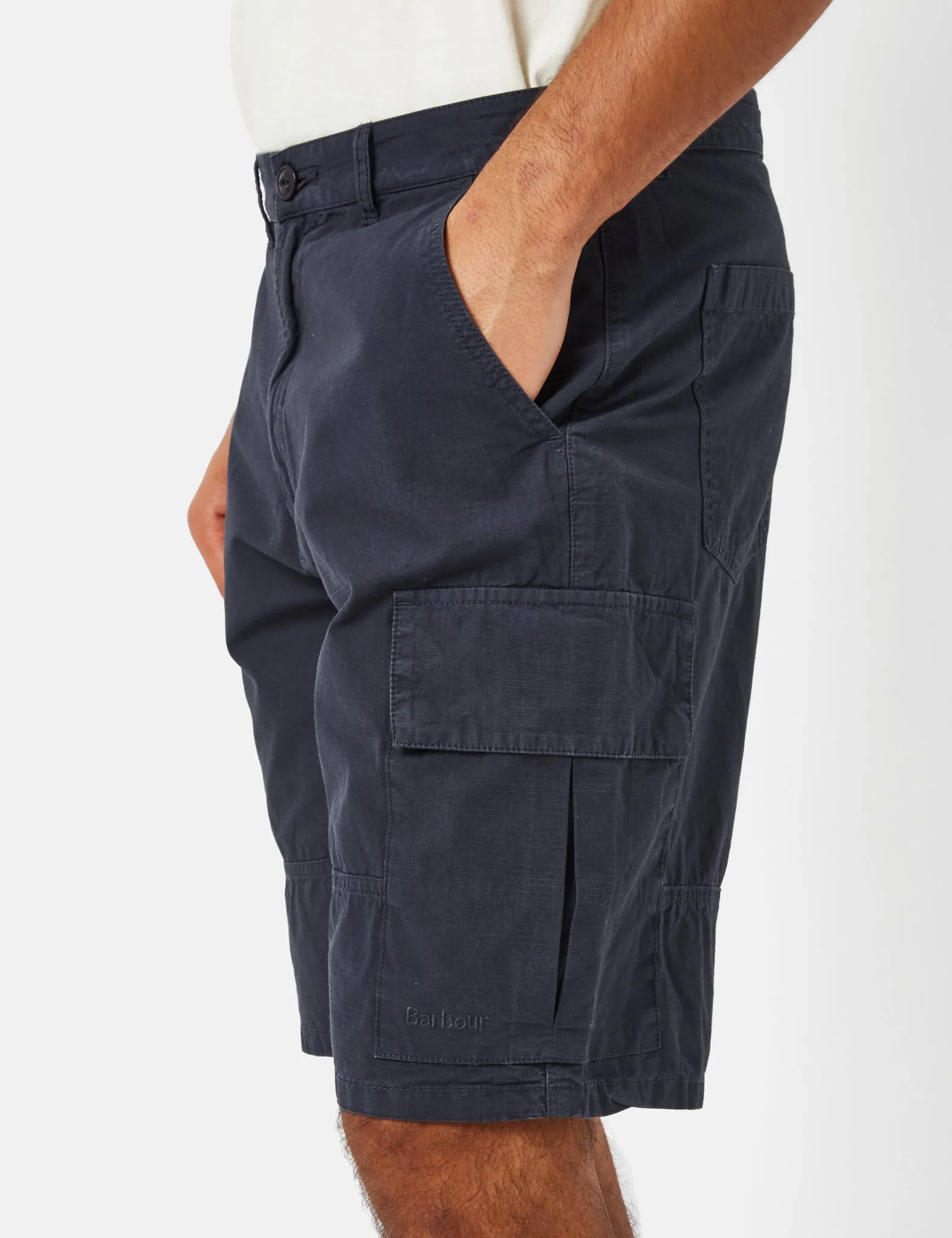 Barbour Essential Ripstop Cargo Shorts - Navy Blue