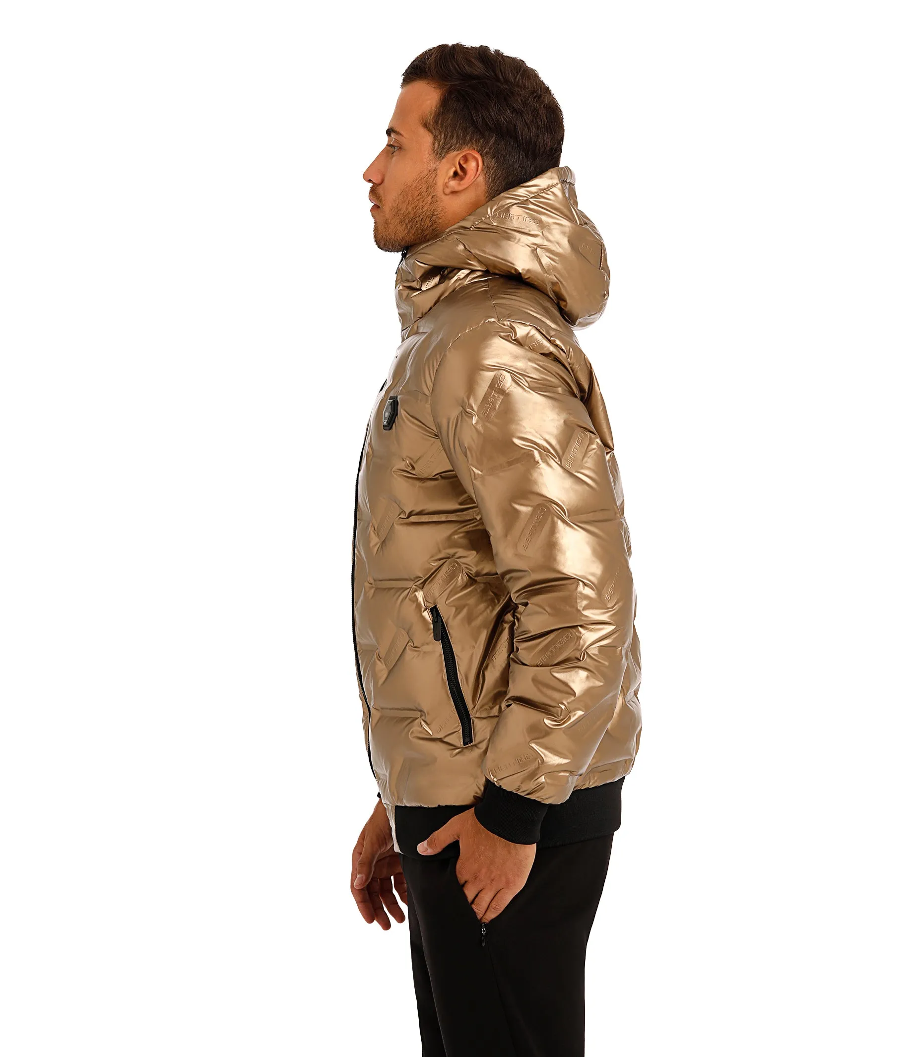 Bertigo Jacket | Wolf Bronze Down Filled Coat