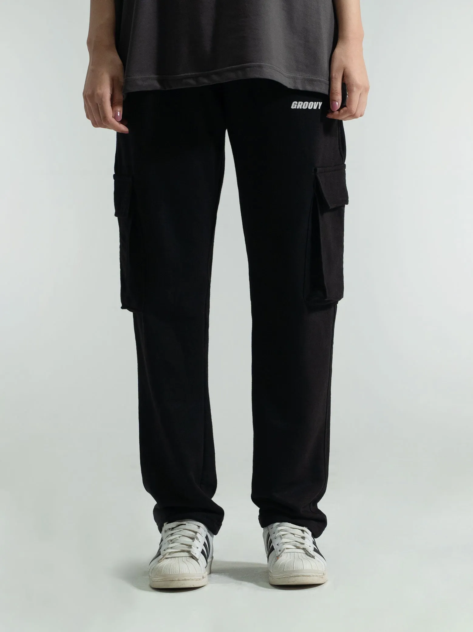 Black Cargo Trousers