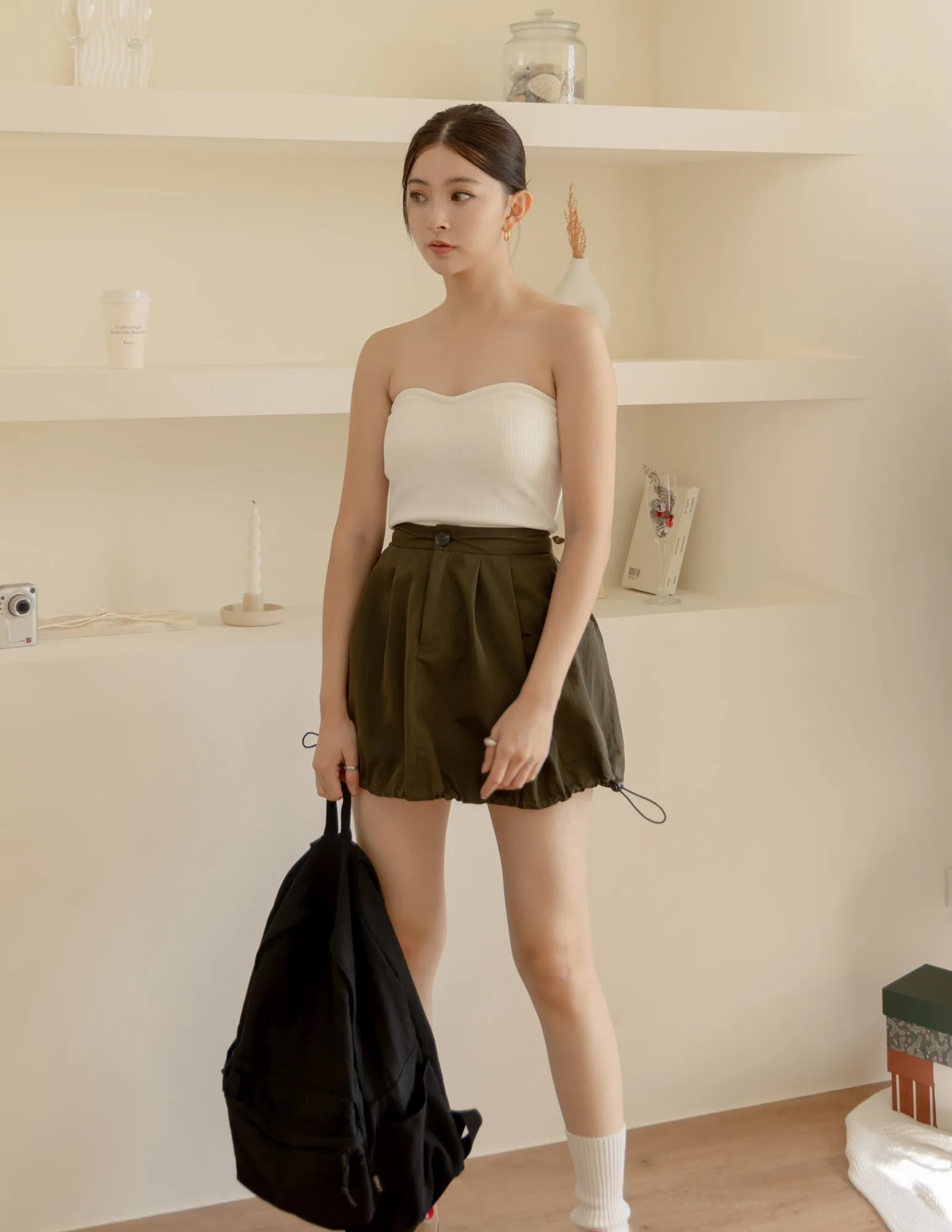 Brenda Mini Skirt in Olive