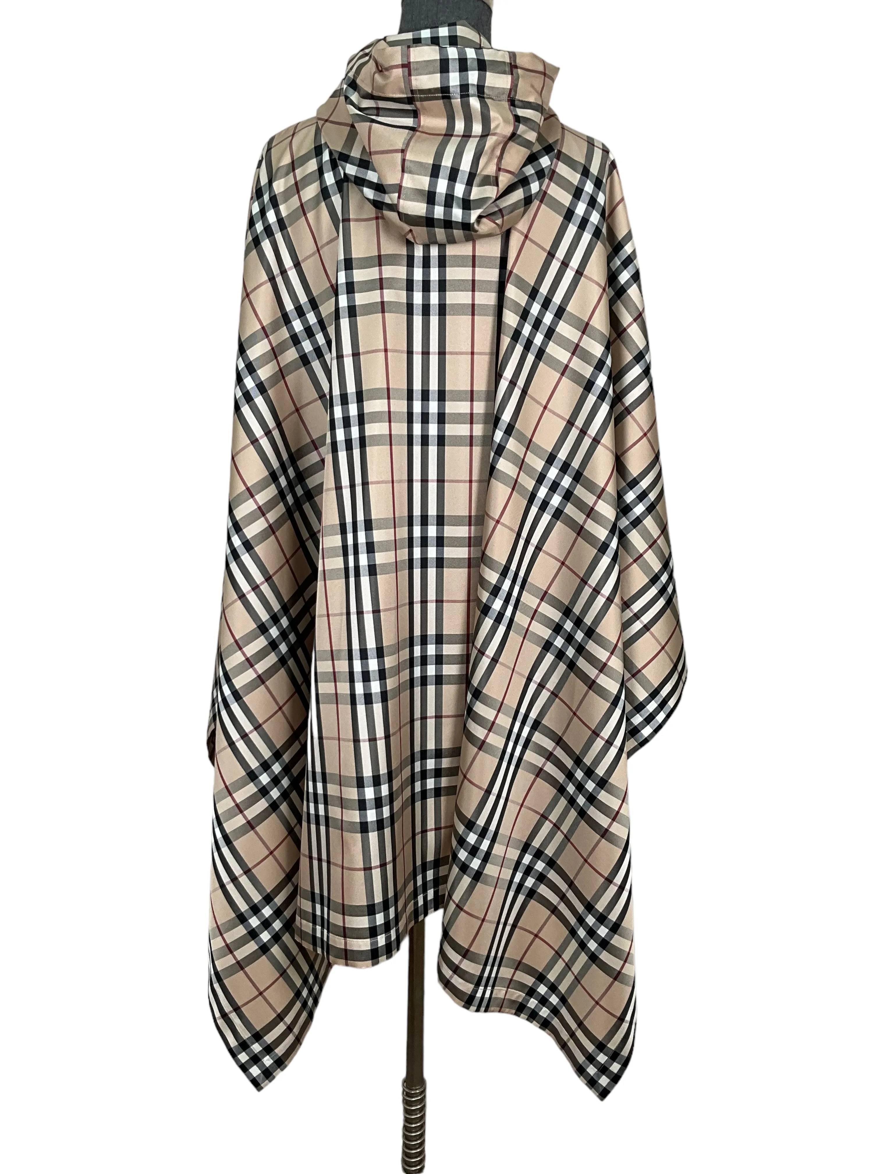 Burberry Check Hooded Poncho