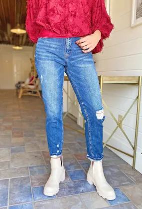 Cassie Distressed Boyfriend Jeans by Vervet