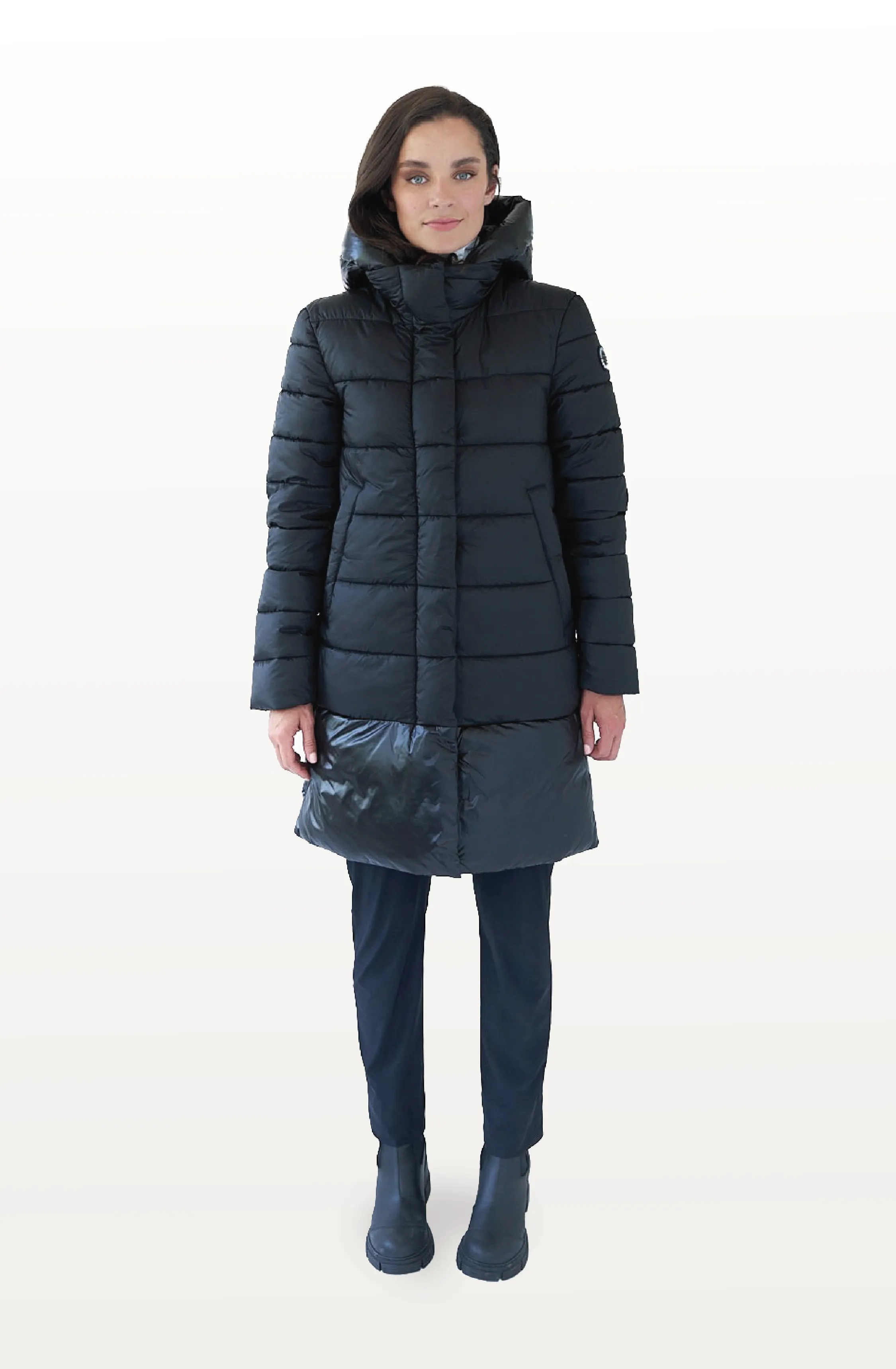 CHEPSTOW long black puffer jacket