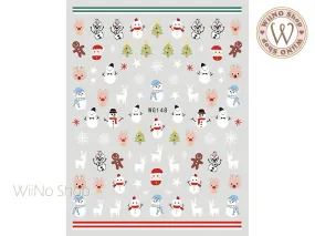 Christmas Adhesive Nail Art Sticker - 1 pc (WG148)