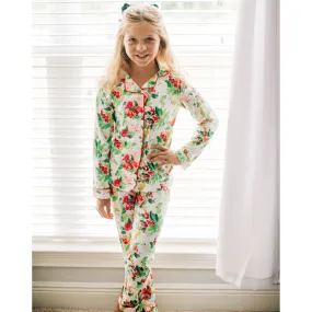 Christmas Floral - Button Down PJs