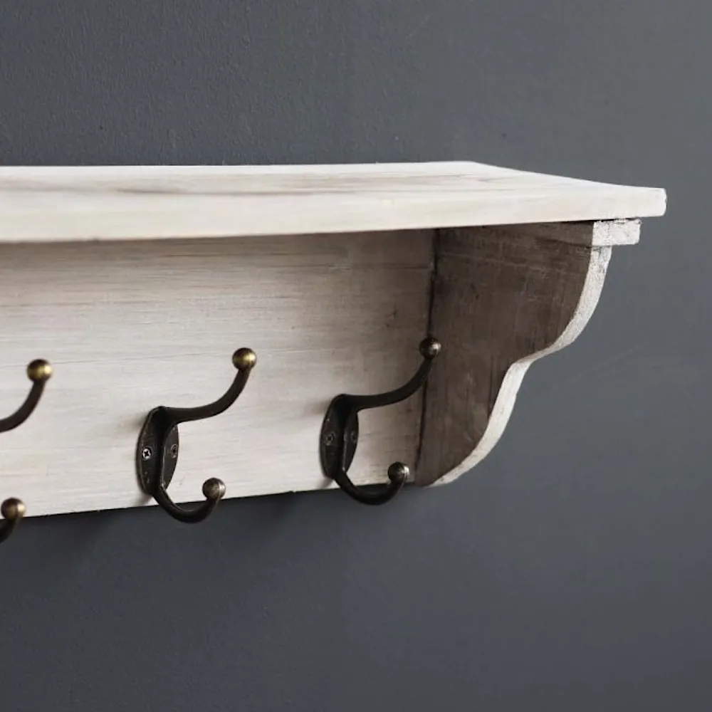 Clarence Wall Shelf & Hooks