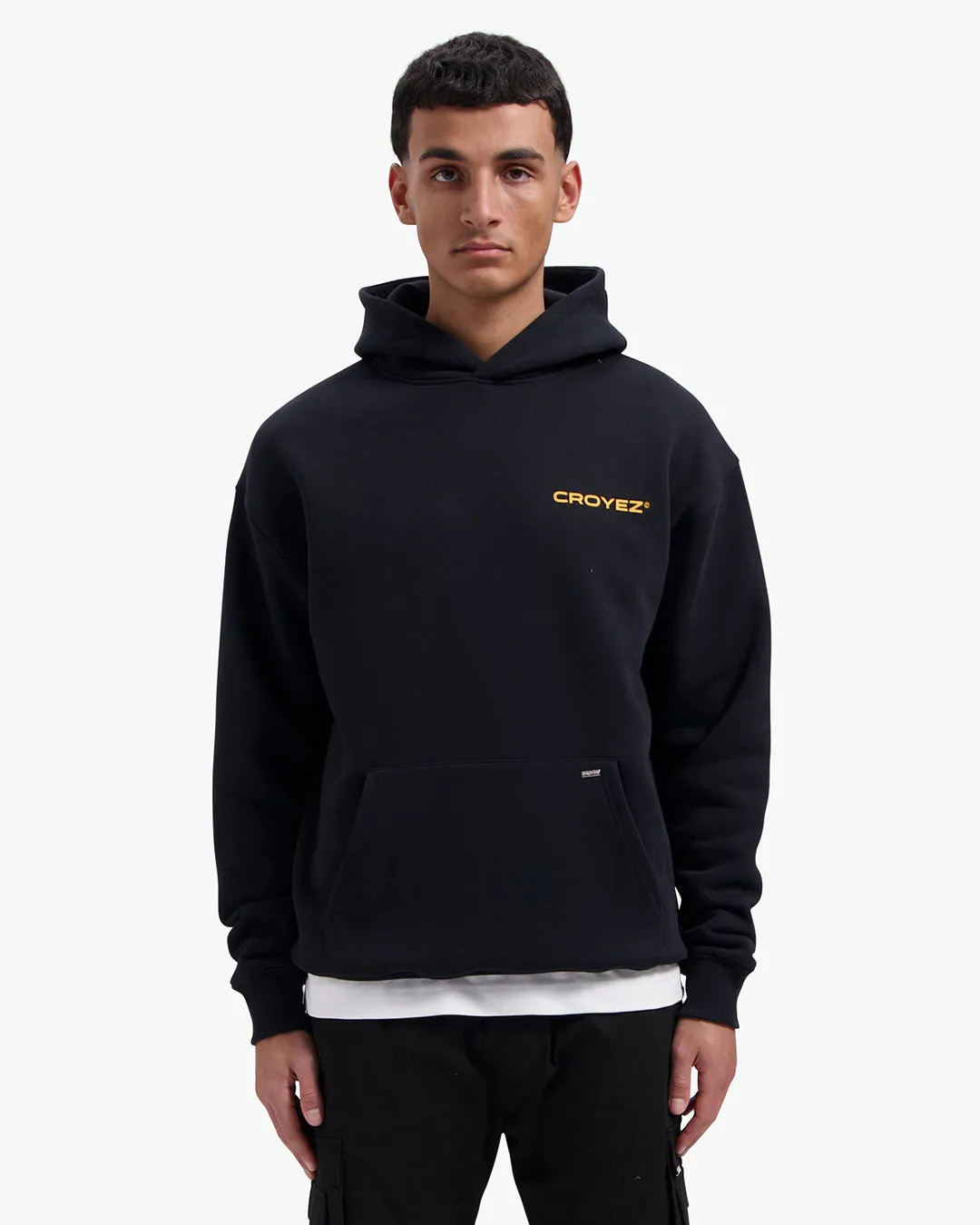 CROYEZ FAMILY OWNED BUSINESS HOODIE - BLACK/YELLOW