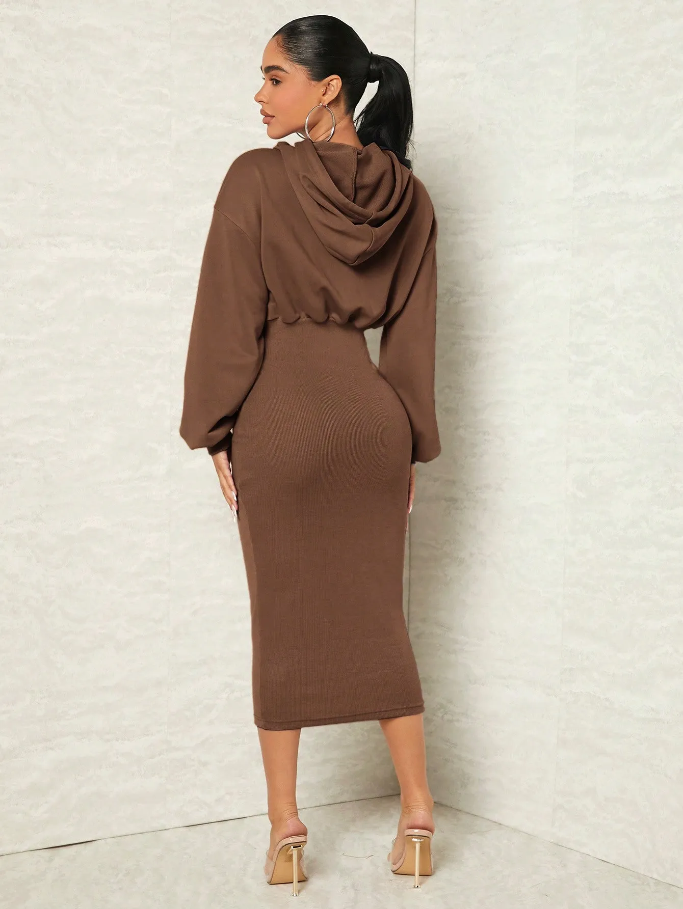 Drawstring Hoodie Dress