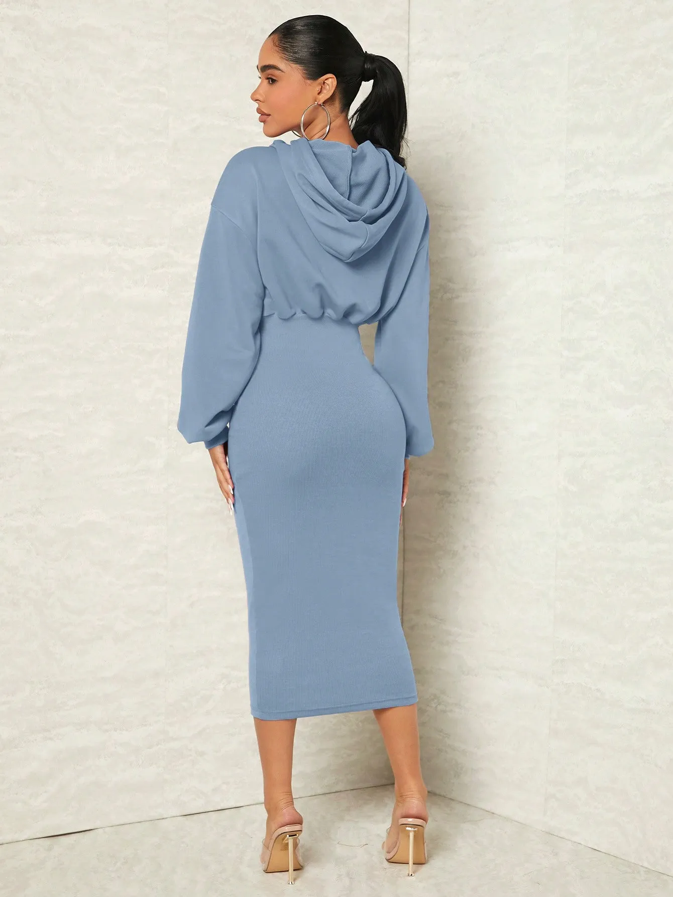 Drawstring Hoodie Dress