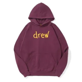 Drew House Scribble Embroidery Hoodie Berry