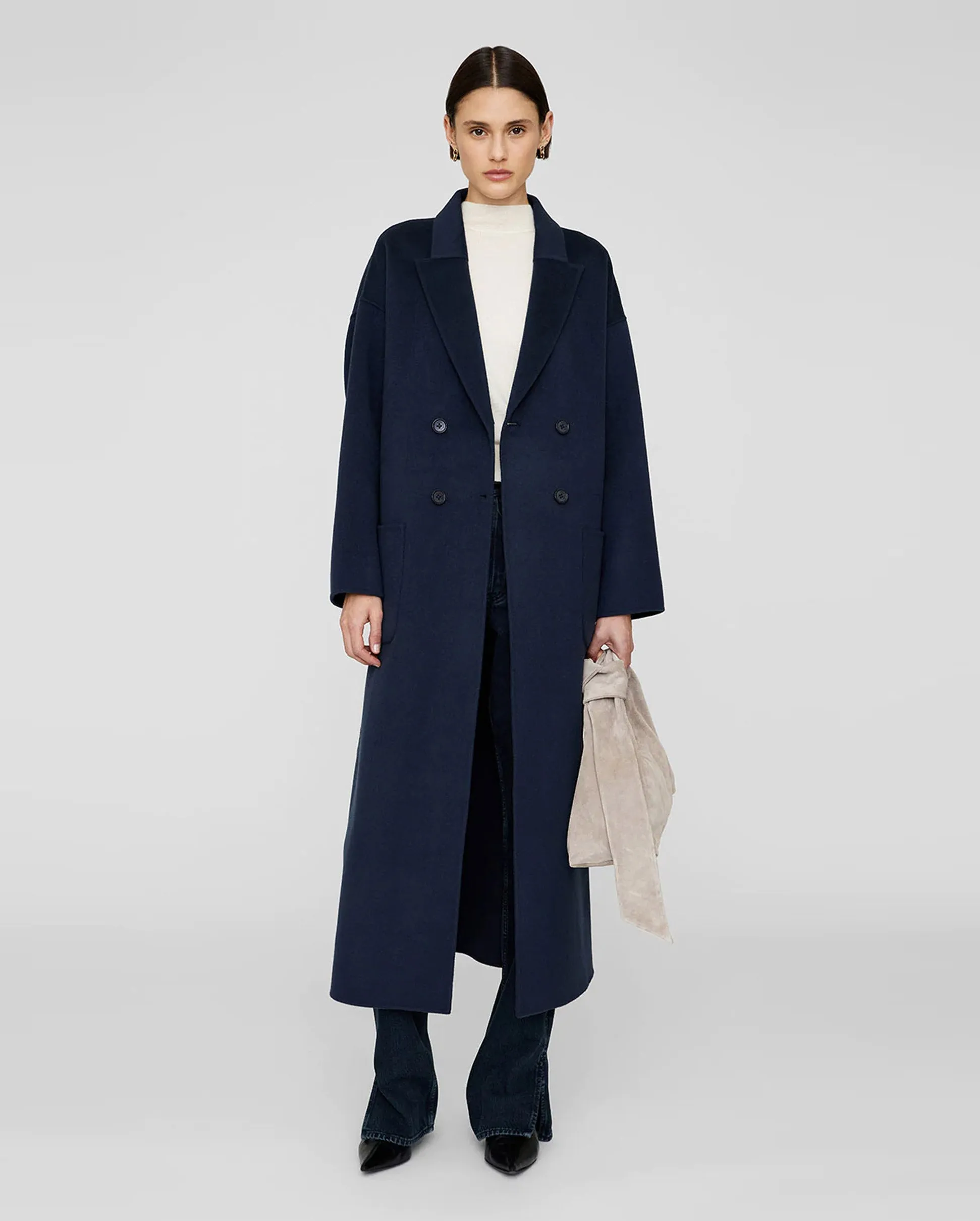 DYLAN MAXI COAT / NAVY CASHMERE BLEND