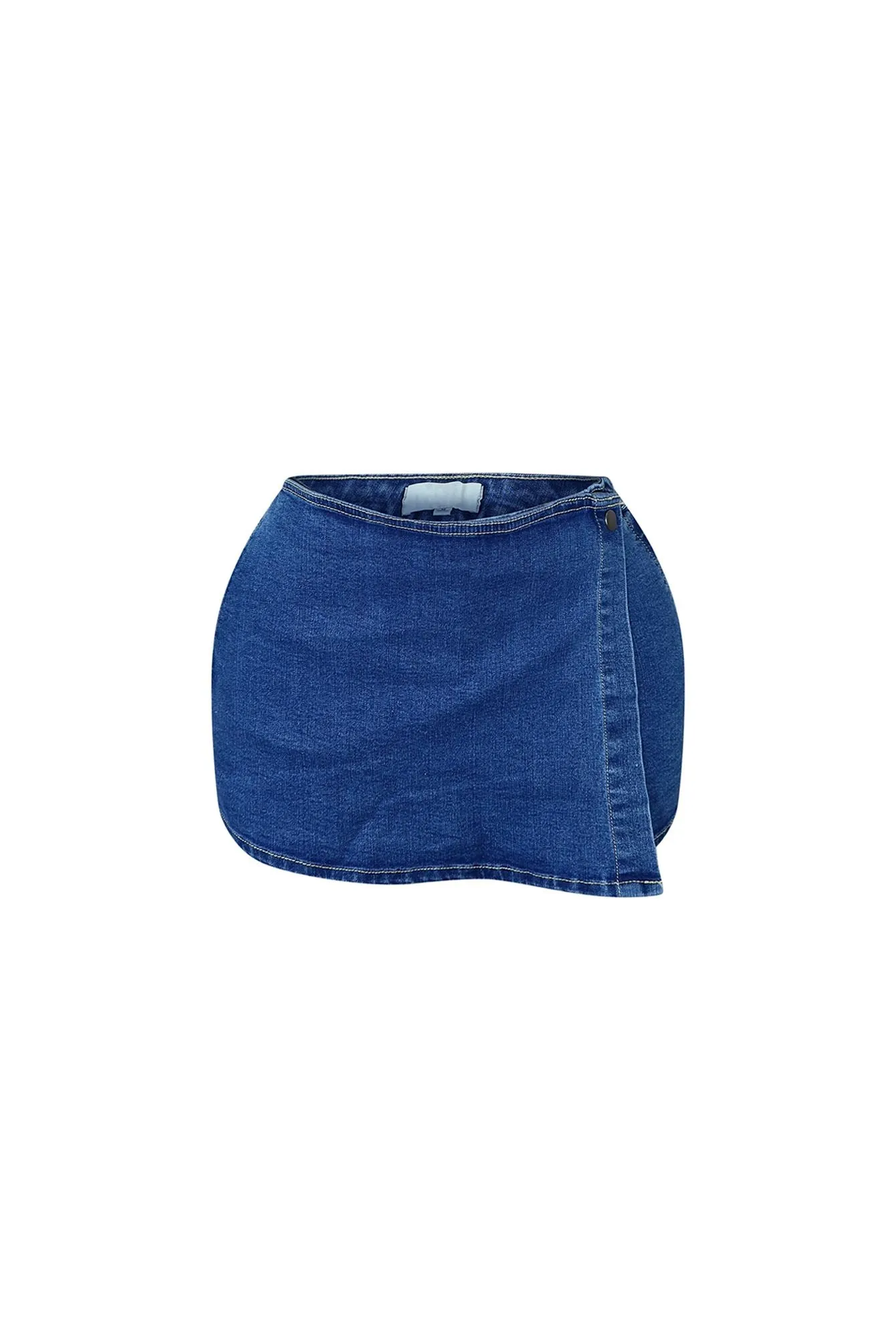 Falling Deep Wrap Denim Skort