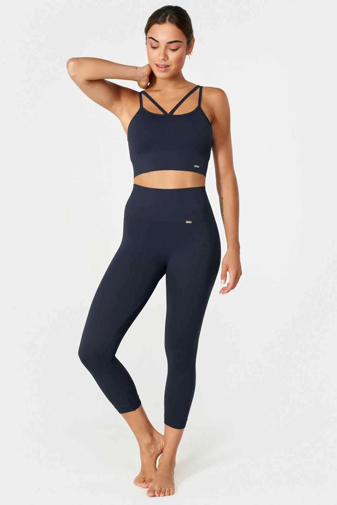 Flow Legging Capri en Navy