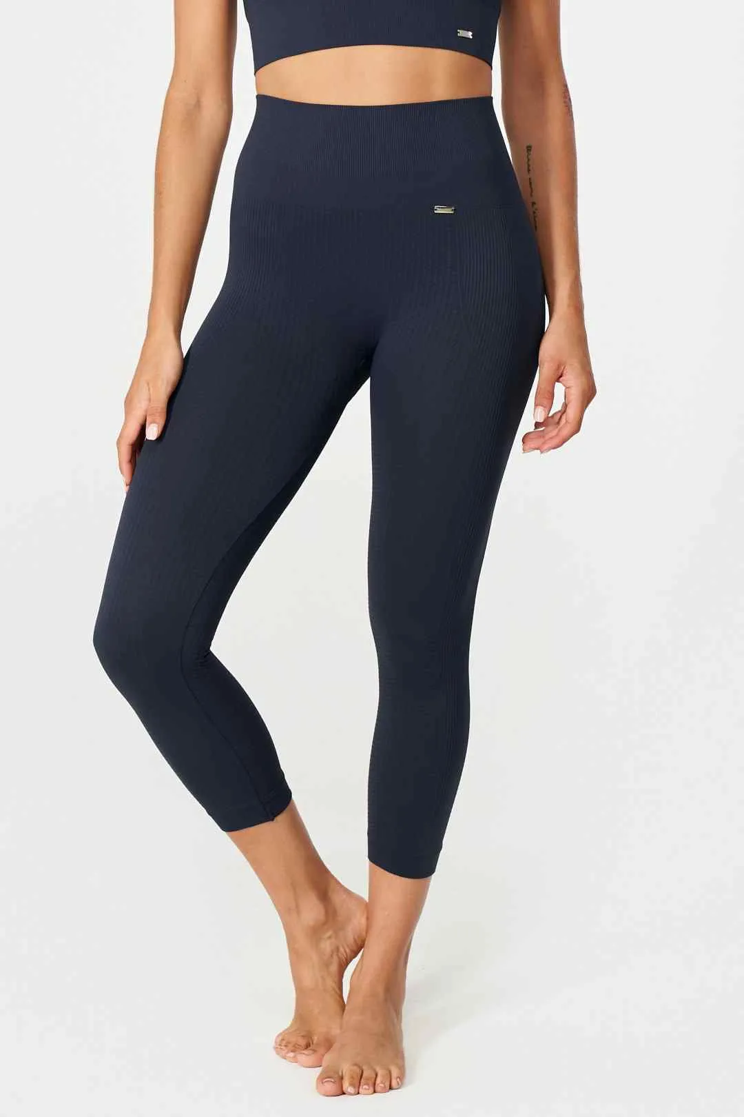 Flow Legging Capri en Navy