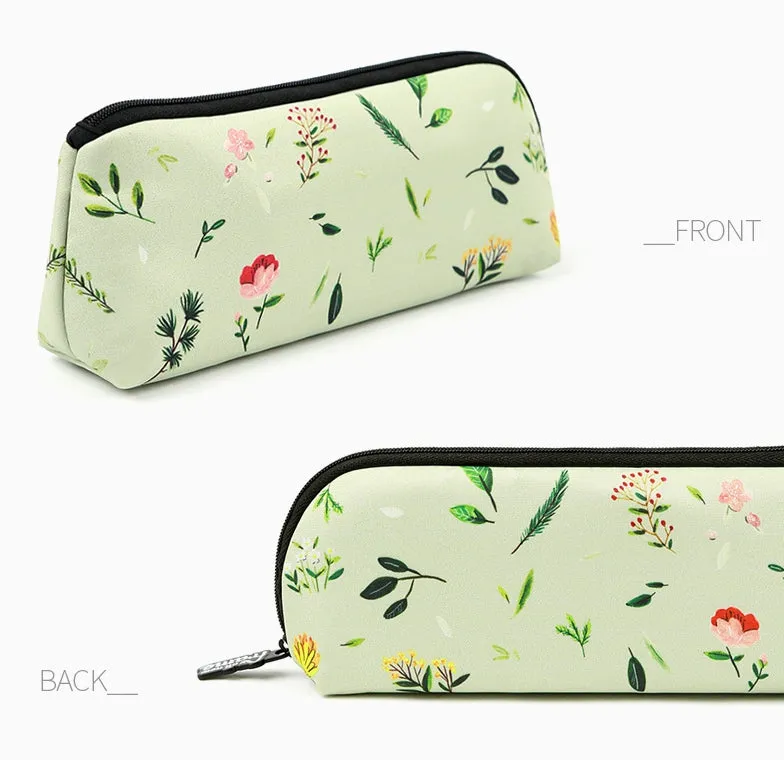 Green Forest Graphic Pencil Cases Stationery Zipper School 19cm Office Cosmetics Pouches Artists Designer Prints Gifts Bags Purses Students Girls Cute Teens