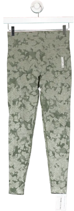 gymshark Green Adapt Camo Seamless Leggings UK S