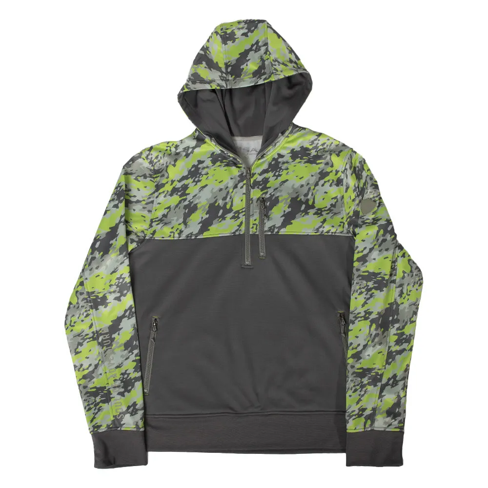 Half Zip Performance Hoodie | Geo Camo-Surge