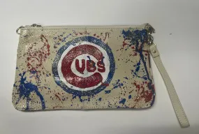 Handpainted Cubs Wristlet/Crossbody