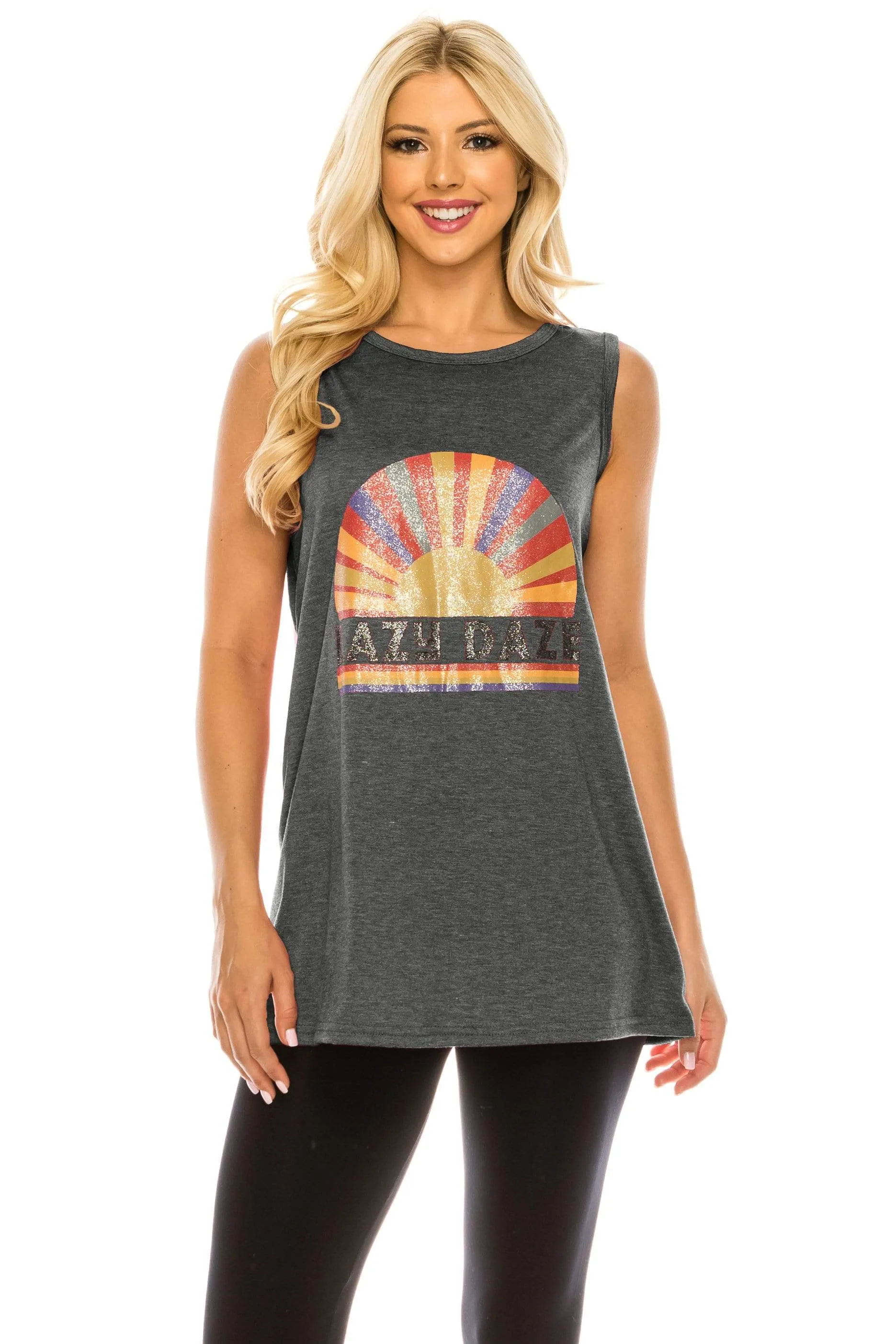 Haute Edition Women's Lazy Loose Fit Tank top. Plus size available