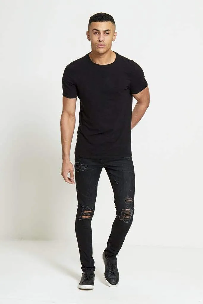 HAVOC Super Skinny Jeans In True Black