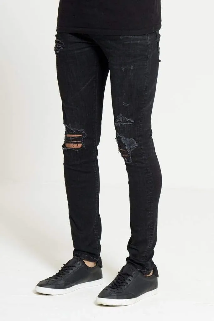 HAVOC Super Skinny Jeans In True Black