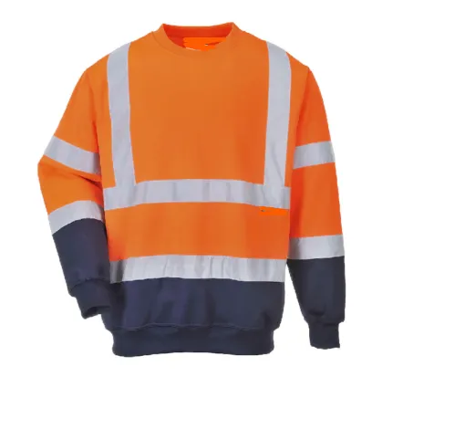 Hi Vis Two Tone Sweatshirt EN ISO 20471 Yellow Navy