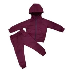 Kids Jordan Craig Uptown Hoodie & Jogger Set (Wine) 86201SK