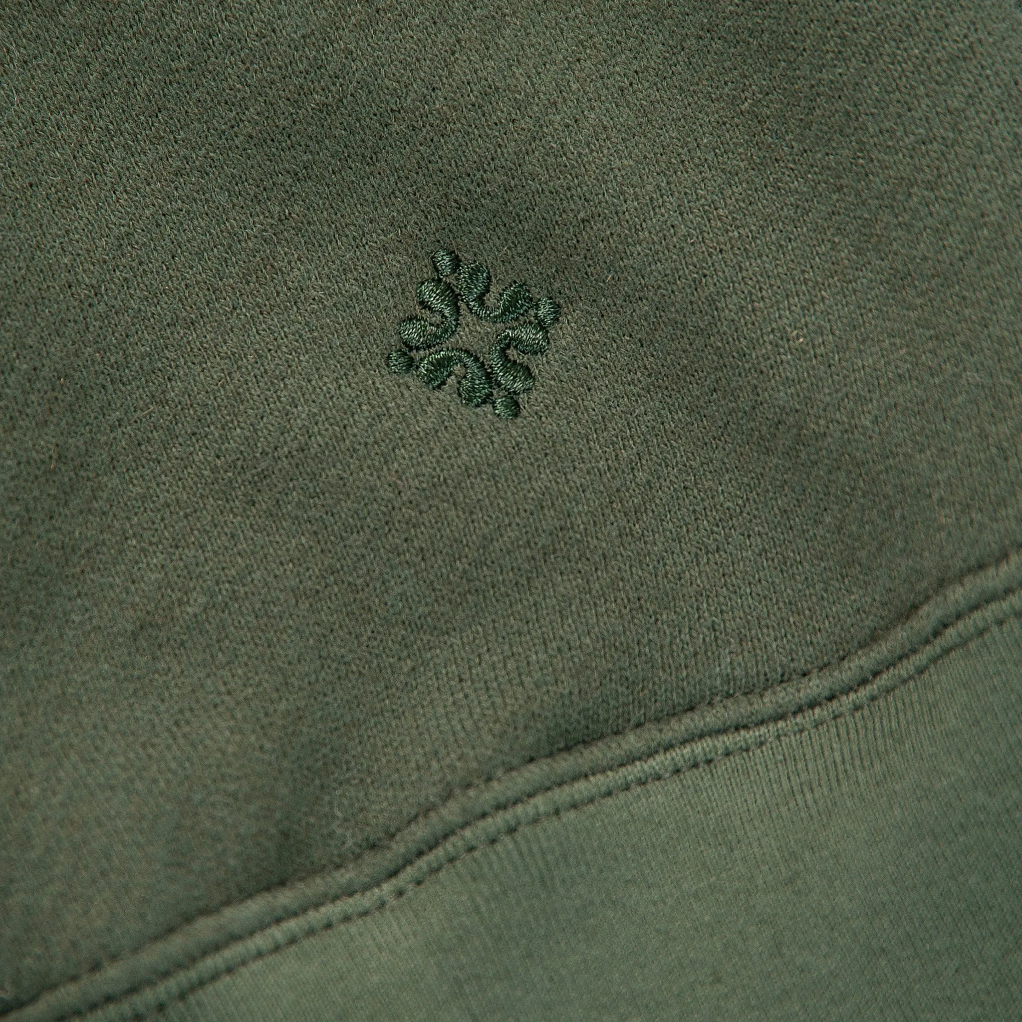 Kyle long-sleeved cotton-cashmere fleece hoodie with embroidery