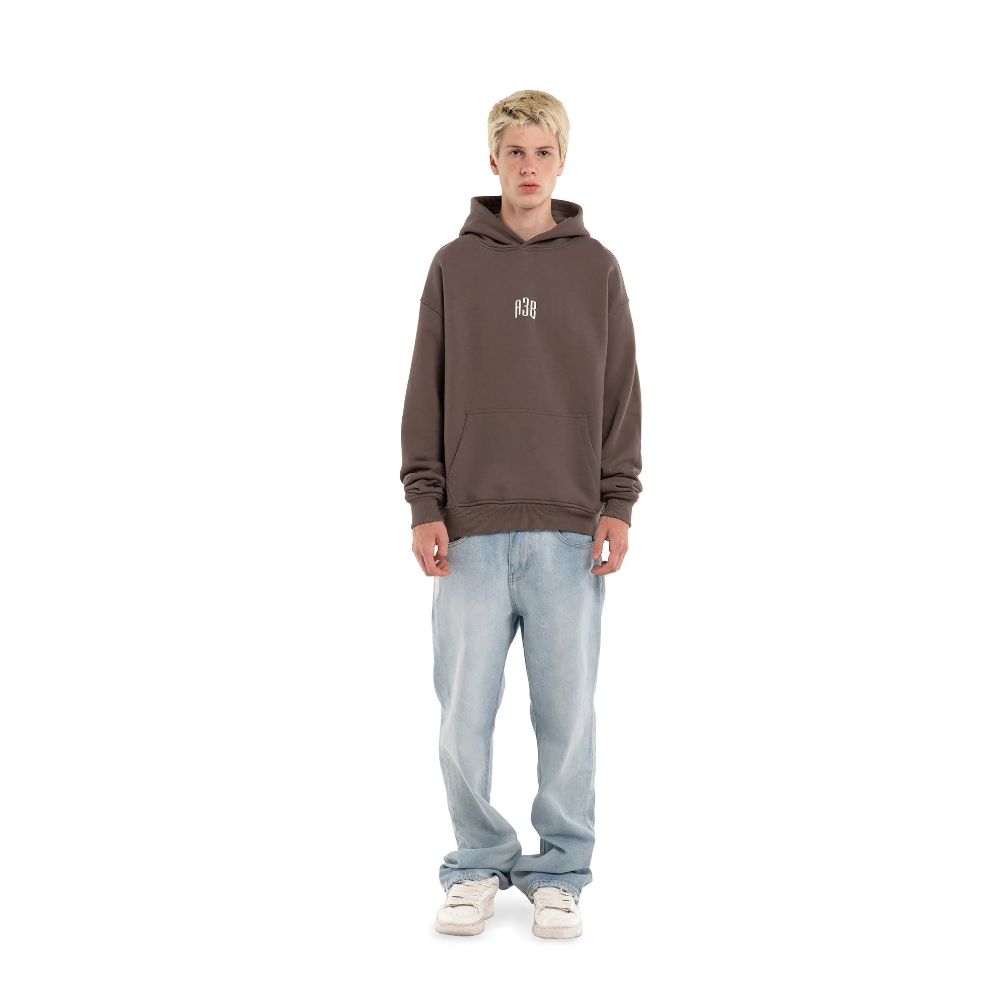 LOGO HOODIE - BROWN