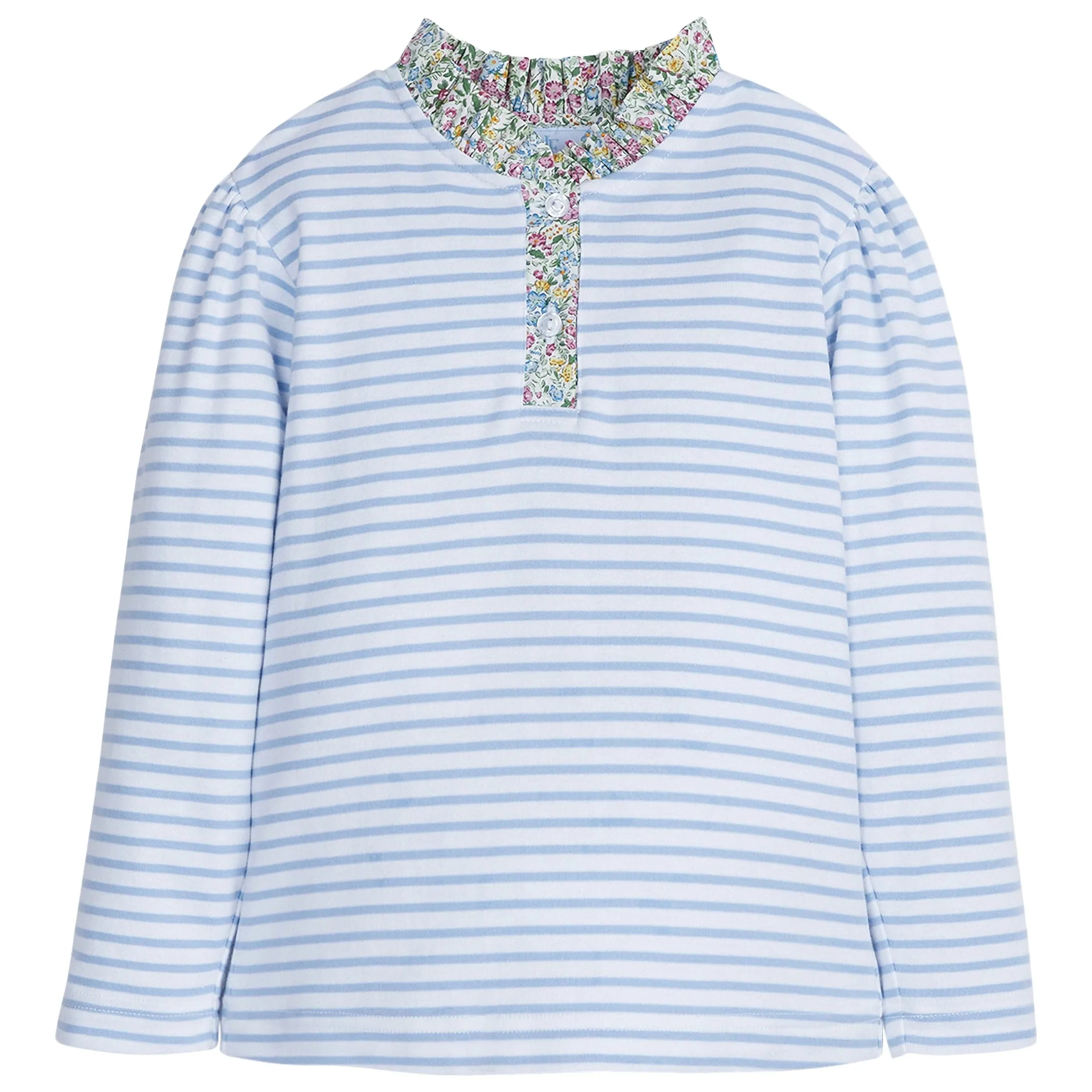 Long Sleeve Striped Hastings Polo - Green Gables Floral