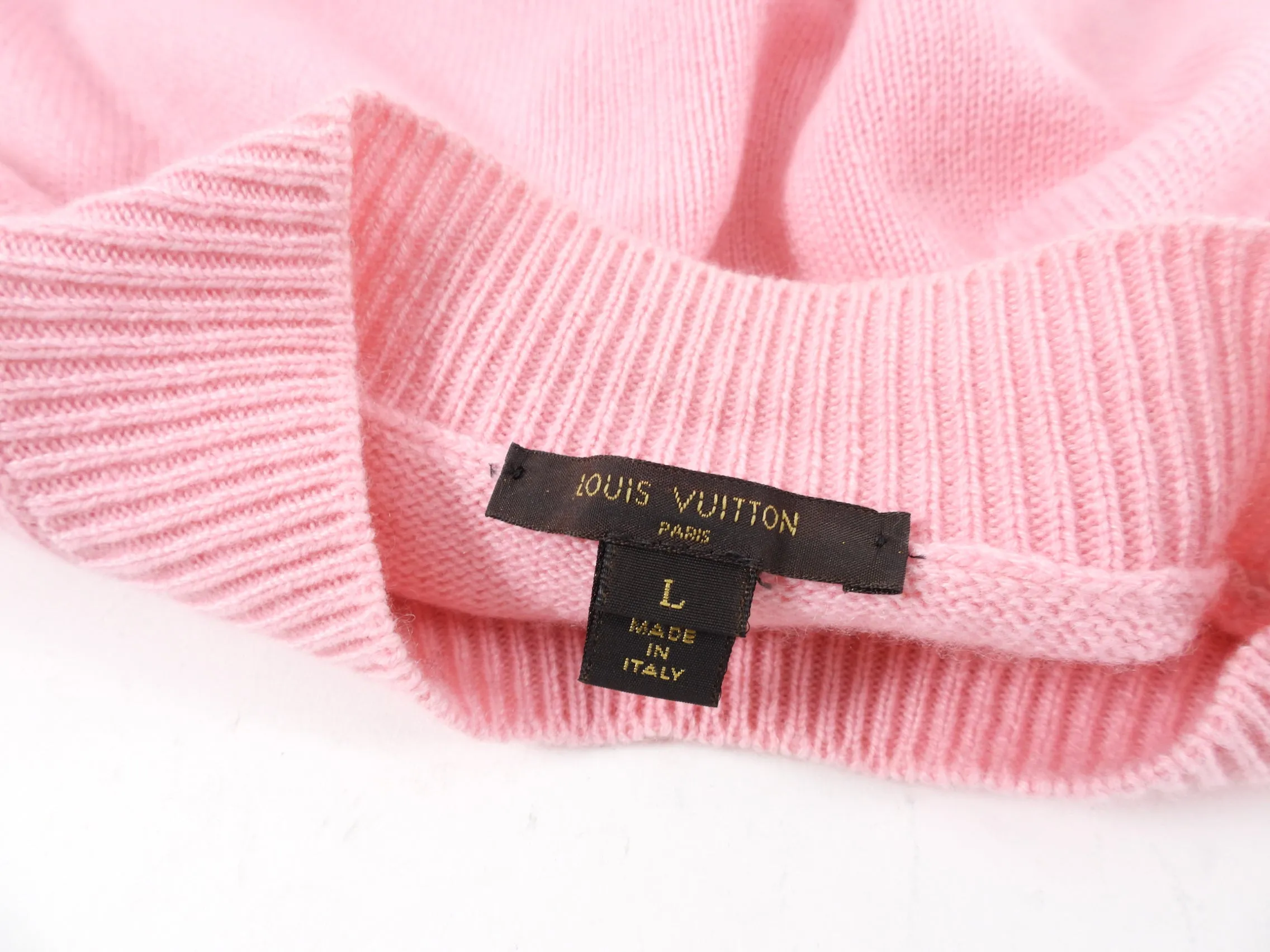 Louis Vuitton Pink Cashmere Sleeveless Sweater Top - S / M