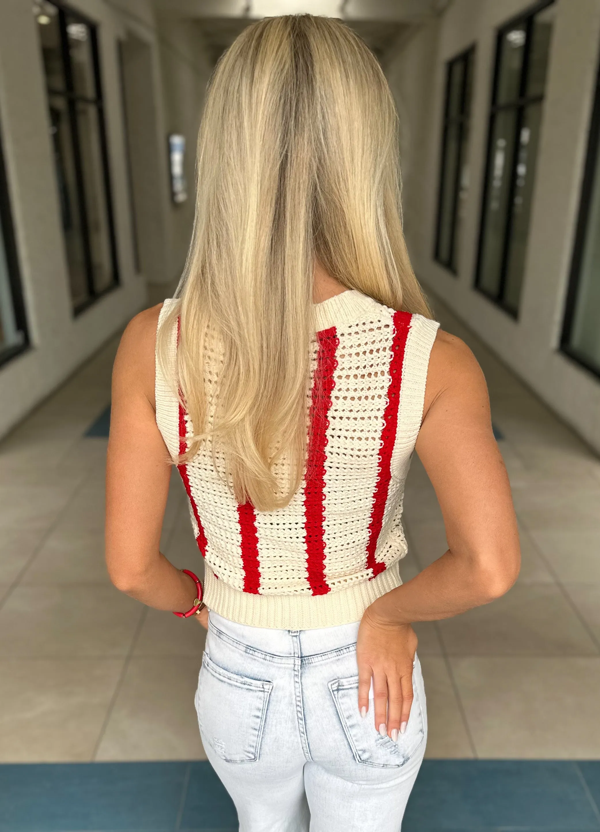 Luna Crochet Top (Red)