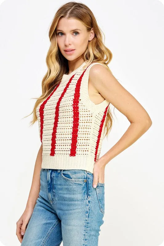 Luna Crochet Top (Red)