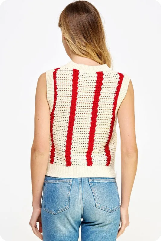 Luna Crochet Top (Red)