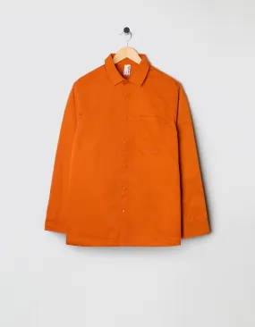 M.C.Overalls Poly Cotton Snap Shirt - Orange