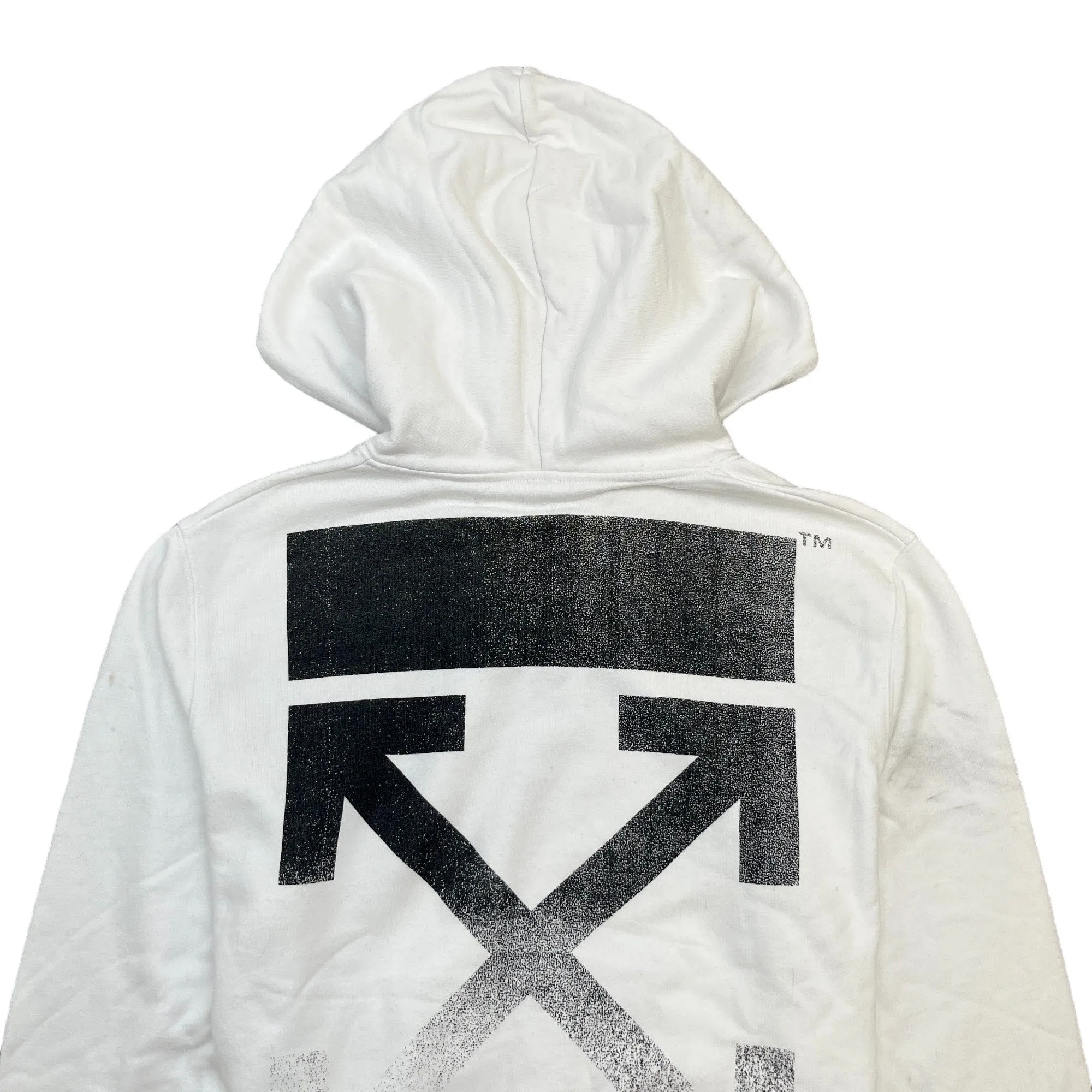 Men's Arrow Logo Hoodie White Size L