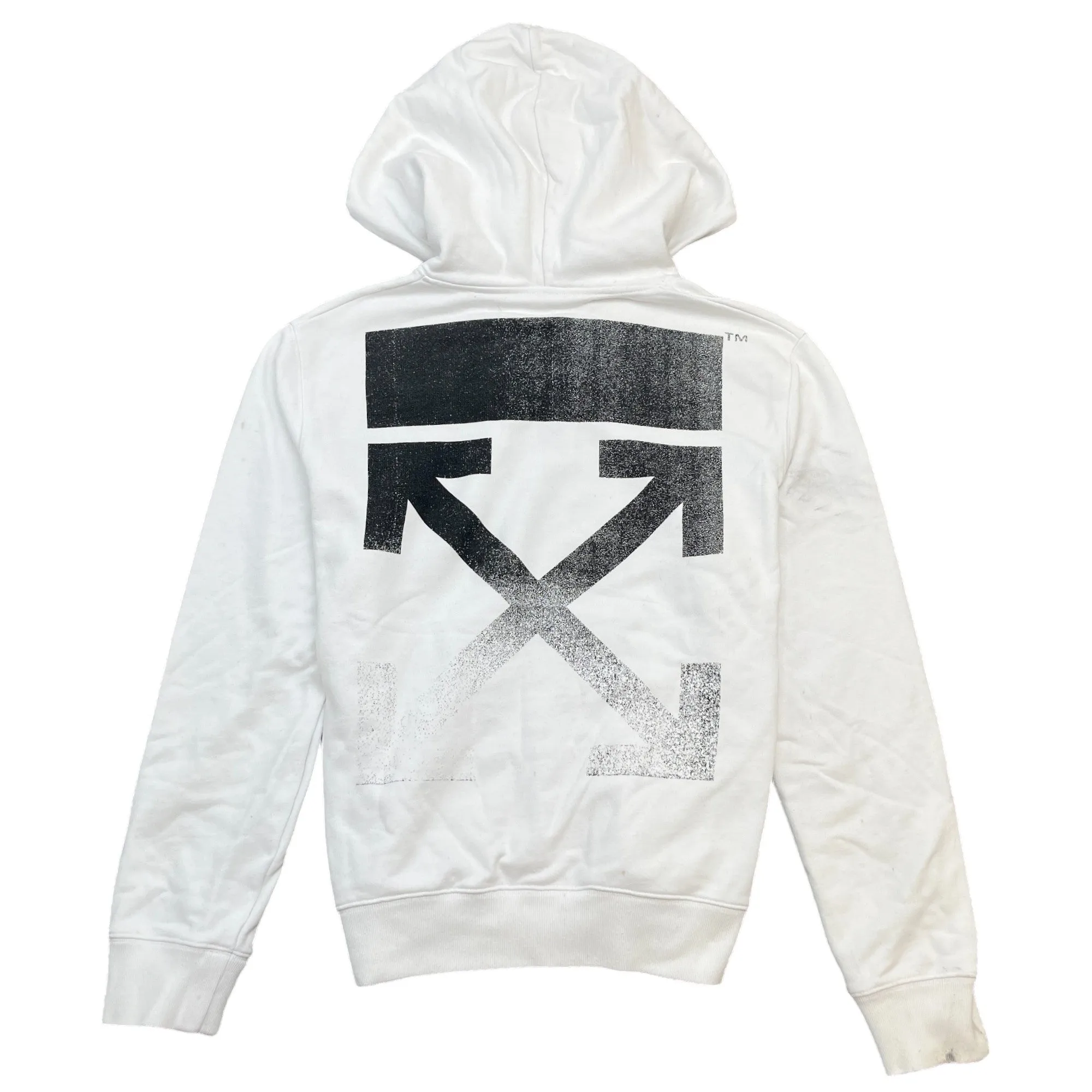 Men's Arrow Logo Hoodie White Size L