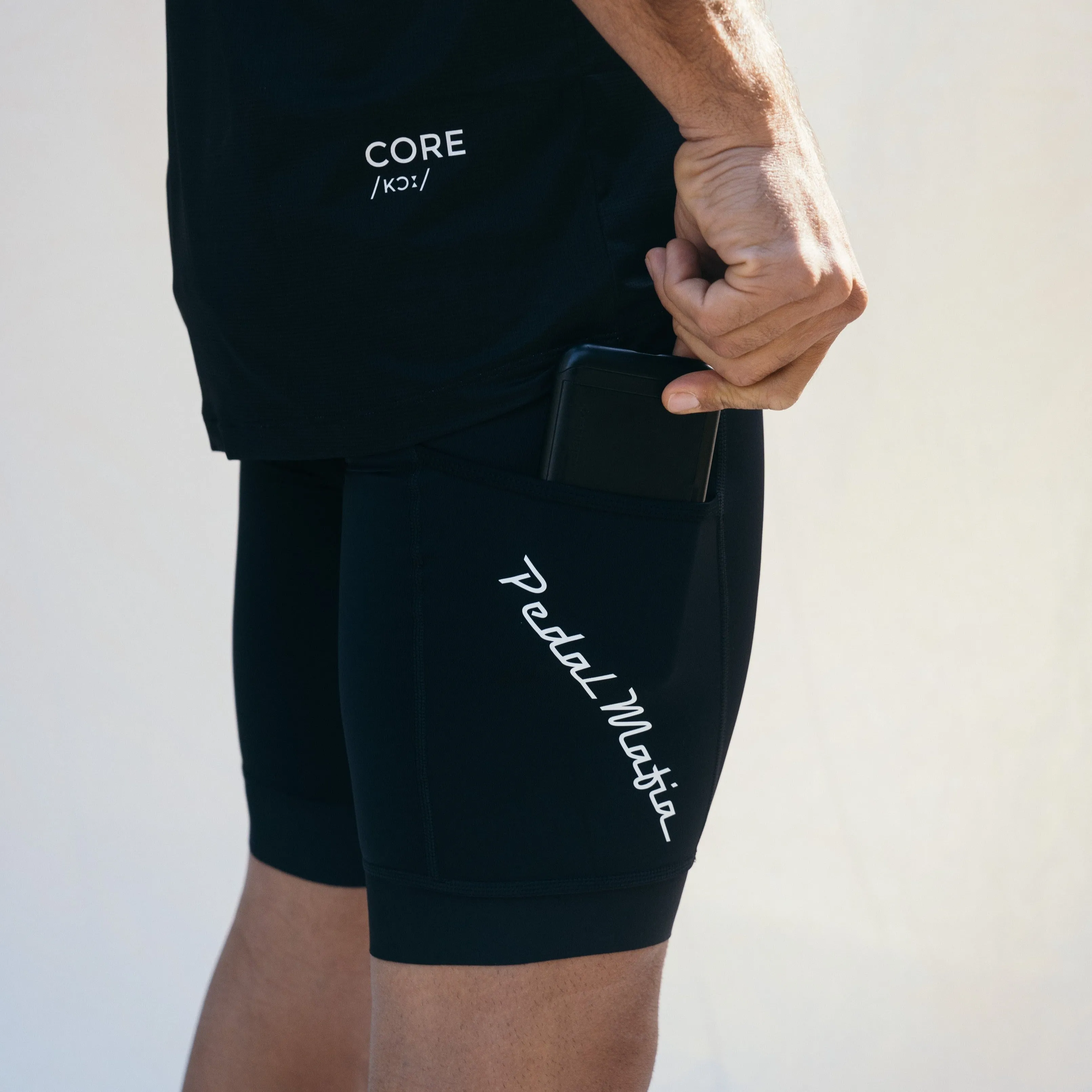 Mens Core Cargo Bib - Black White S23