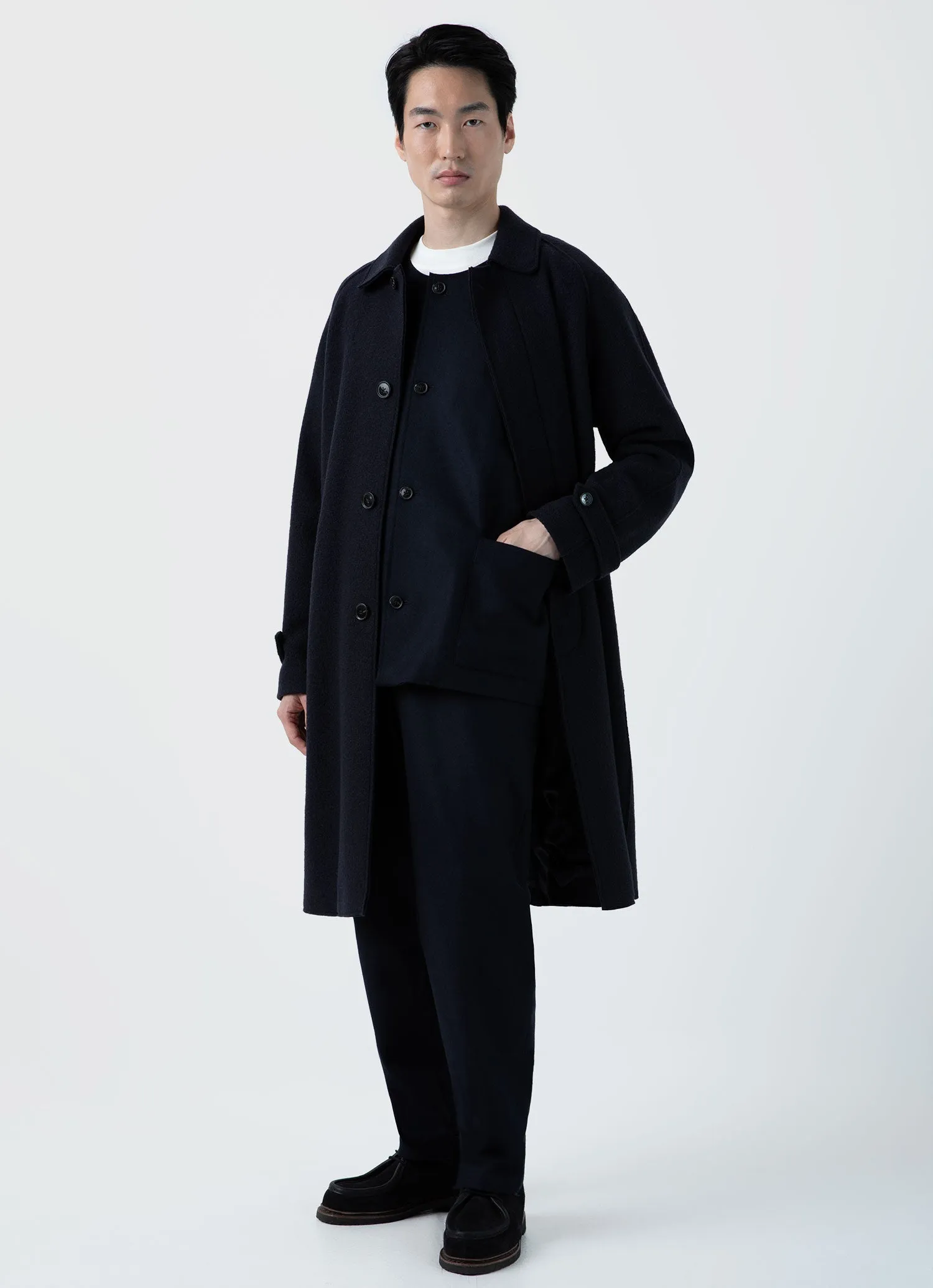 Men's Sunspel x Casely-Hayford Coat in Navy