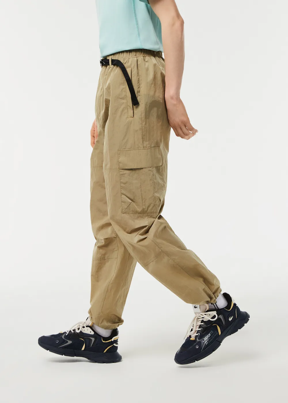 Pantalon cargo Lacoste en nylon beige