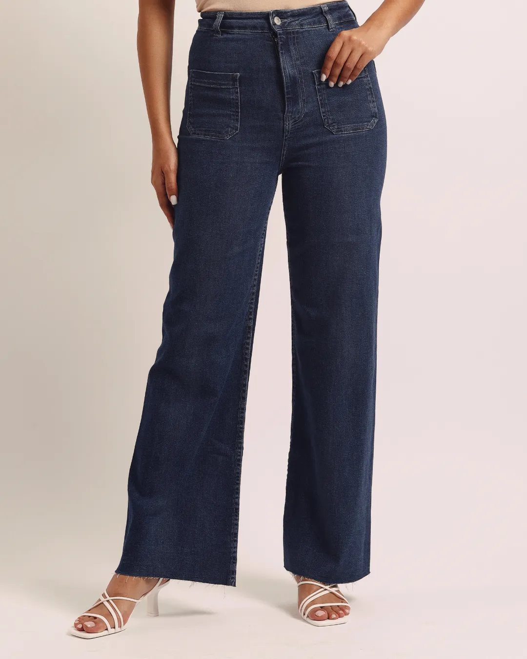 Pantalon Denim Bleu Double Stone