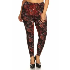 Plus size slim fit full length leggings