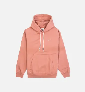 Solo Swoosh Fleece Pullover Mens Hoodie - Pink/White