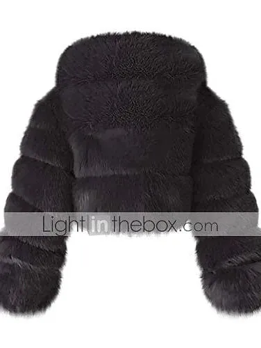 Stay Warm and Stylish in the Chilly Winter Months with Our Women's Faux Fur Hooded Coat