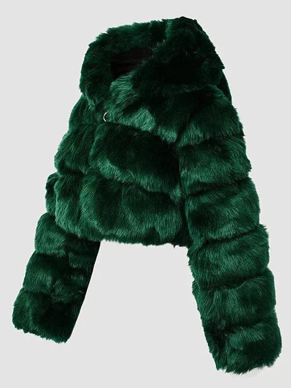 Stay Warm and Stylish in the Chilly Winter Months with Our Women's Faux Fur Hooded Coat